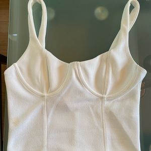 Zara corset like top - white, size M, NWT